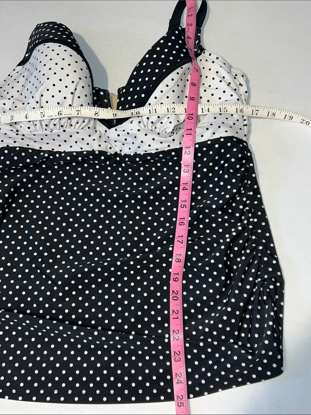 Cacique Black and White Polka Dot Swim Top